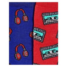 画像3: Orrsum Sock Company  retro stereo socks in Christmas gift box in red and blue (3)