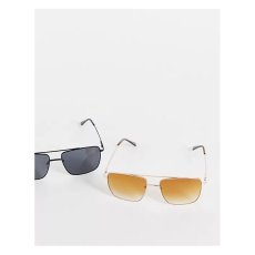 画像1: SVNX   Aviator Style Square Frame Sunglasses 2color (1)