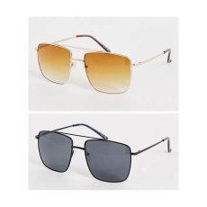 画像2: SVNX   Aviator Style Square Frame Sunglasses 2color (2)
