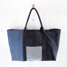 画像1: ETERNITY  Original Remake Denim Tote Bag RIGID DENIM HANDLE TYPE A (1)