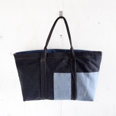 画像2: ETERNITY  Original Remake Denim Tote Bag RIGID DENIM HANDLE TYPE D (2)