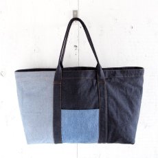 画像1: ETERNITY  Original Remake Denim Tote Bag RIGID DENIM HANDLE TYPE B (1)