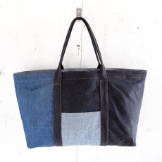 画像1: ETERNITY  Original Remake Denim Tote Bag RIGID DENIM HANDLE TYPE D (1)