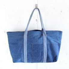 画像2: ETERNITY  Original Remake Denim Tote Bag WASHED DENIM HANDLE TYPE F (2)