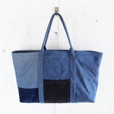 画像1: ETERNITY  Original Remake Denim Tote Bag WASHED DENIM HANDLE TYPE G (1)