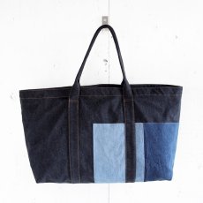 画像2: ETERNITY  Original Remake Denim Tote Bag RIGID DENIM HANDLE TYPE H (2)