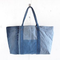 画像1: ETERNITY  Original Remake Denim Tote Bag WASHED DENIM HANDLE TYPE I (1)