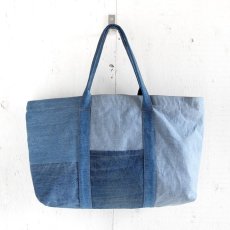 画像1: ETERNITY  Original Remake Denim Tote Bag WASHED DENIM HANDLE TYPE J (1)