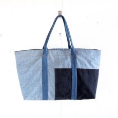 画像2: ETERNITY  Original Remake Denim Tote Bag WASHED DENIM HANDLE TYPE I (2)