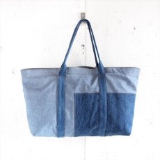 画像2: ETERNITY  Original Remake Denim Tote Bag WASHED DENIM HANDLE TYPE K (2)