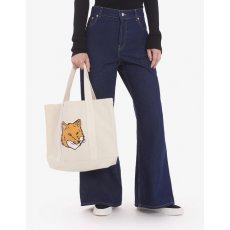 画像4: 予約商品 Maison Kitsune  Fox Head Tote Bag ECRU (4)