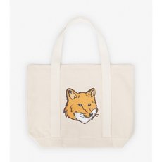 画像1: 予約商品 Maison Kitsune  Fox Head Tote Bag ECRU (1)