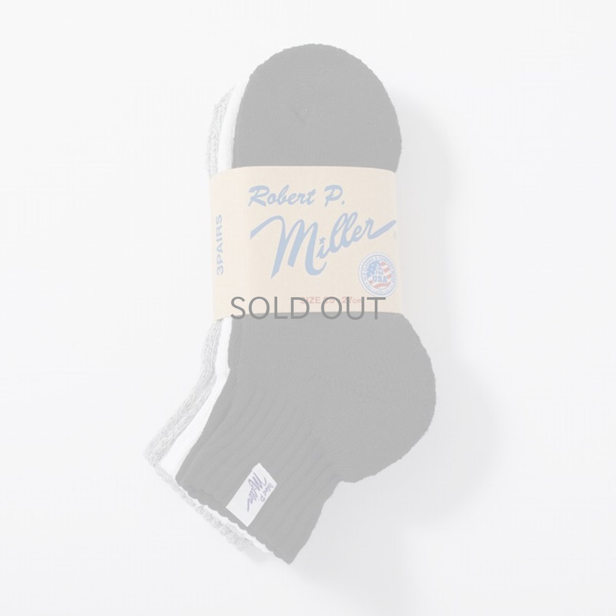 画像1: Robert P. Miller   3P Short Length Socks 4color (1)