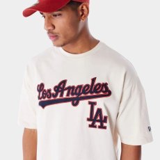 画像3: New Era   Los Angeles Dodgers MLB Rib Infill Light Beige Oversized T-Shirt (3)