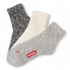 画像2: HealthKnit   Slub 'H' Quarter 3P Socks (2)