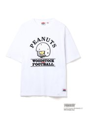 画像1: NUTMEG   Peanuts Arch Logo Football Big T-Shirt 2color (1)