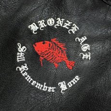 画像5: BRONZE AGE  Faux Leather Stadium Jacket (5)
