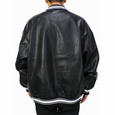 画像2: BRONZE AGE  Faux Leather Stadium Jacket (2)