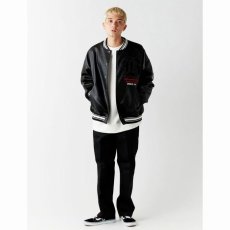 画像3: BRONZE AGE  Faux Leather Stadium Jacket (3)