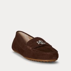 画像1: 予約商品 Lauren by Ralph Lauren  Barnsbury Suede Loafer DARK HICKORY (1)