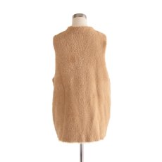 画像2: ETERNITY's SELECT   Double-face feather knit long vest BEIGE (2)