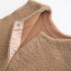 画像3: ETERNITY's SELECT   Double-face feather knit long vest BEIGE (3)