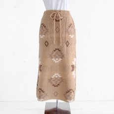 画像1: ETERNITY's SELECT   Ortega pattern Knit long skirt (1)