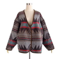 画像1: ETERNITY's SELECT  Jacquard V-neck jacket (1)