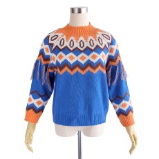 画像1: ETERNITY's SELECT  Multicolor Fringe Sweater (1)