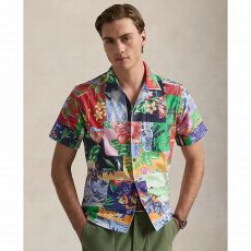 画像1: 予約商品 POLO RALPH LAUREN   Classic Fit Patchwork-print Oxford Shirt (1)