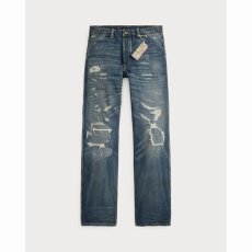 画像1: 予約販売 RRL   Straight Fit Brayton Distressed Jeans (1)