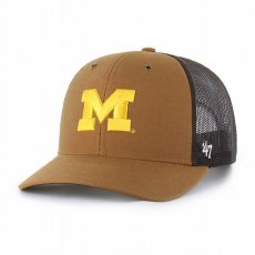 画像1: 予約商品 Carhartt x 47 BRAND   NCAA Michigan Wolverines  '47 Trucker Cap (1)