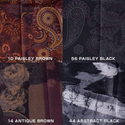 画像1: ciao Unisex Paisley center pleated pants 7color