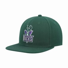 画像1: Mitchell & Ness   Milwaukee Bucks Hardwood Classics Team Ground 2.0 Snapback  (1)