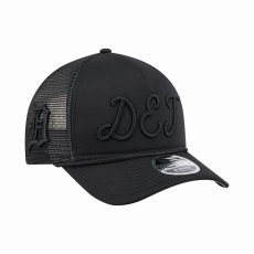 画像3: New Era   Detroit Tigers Black City Initial 9FORTY A-Frame M-Crown Trucker Hat (3)