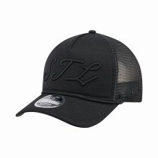画像1: New Era   St. Louis Cardinals Black City Initial 9FORTY A-Frame M-Crown Trucker Hat (1)