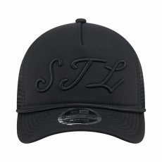 画像2: New Era   St. Louis Cardinals Black City Initial 9FORTY A-Frame M-Crown Trucker Hat (2)
