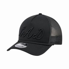 画像1: New Era   Los Angeles Dodgers Black City Initial 9FORTY A-Frame M-Crown Trucker Hat (1)