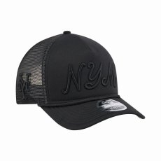 画像3: New Era   New York Mets Black City Initial 9FORTY A-Frame M-Crown Trucker Hat (3)