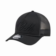 画像1: New Era   New York Mets Black City Initial 9FORTY A-Frame M-Crown Trucker Hat (1)