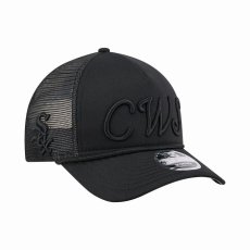 画像3: New Era   Chicago White Sox Black City Initial 9FORTY A-Frame M-Crown Trucker Hat (3)