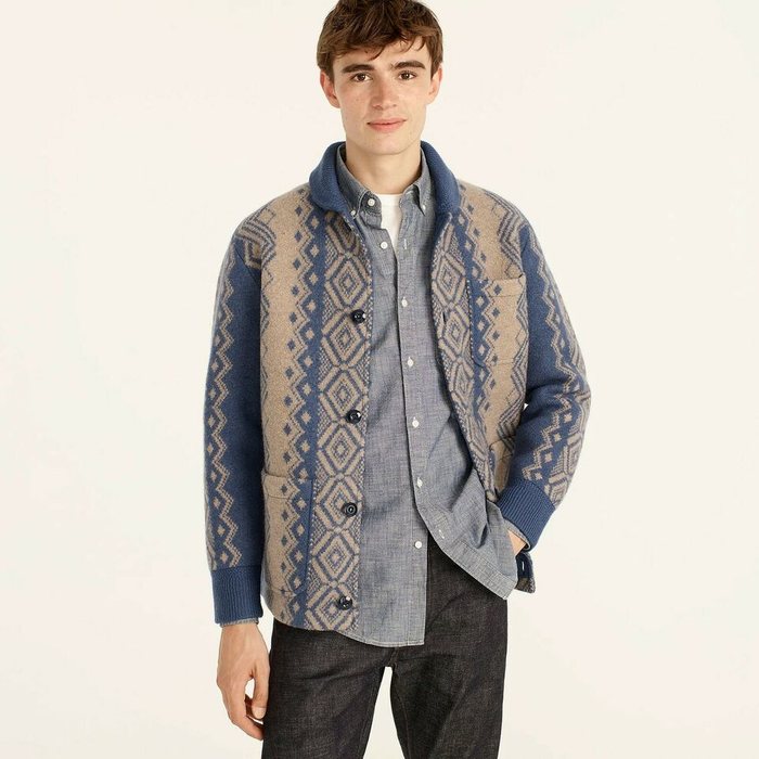 J.CREW Wallace & Barnes Boiled Merino Wool Chore Jacket - ETERNITY 