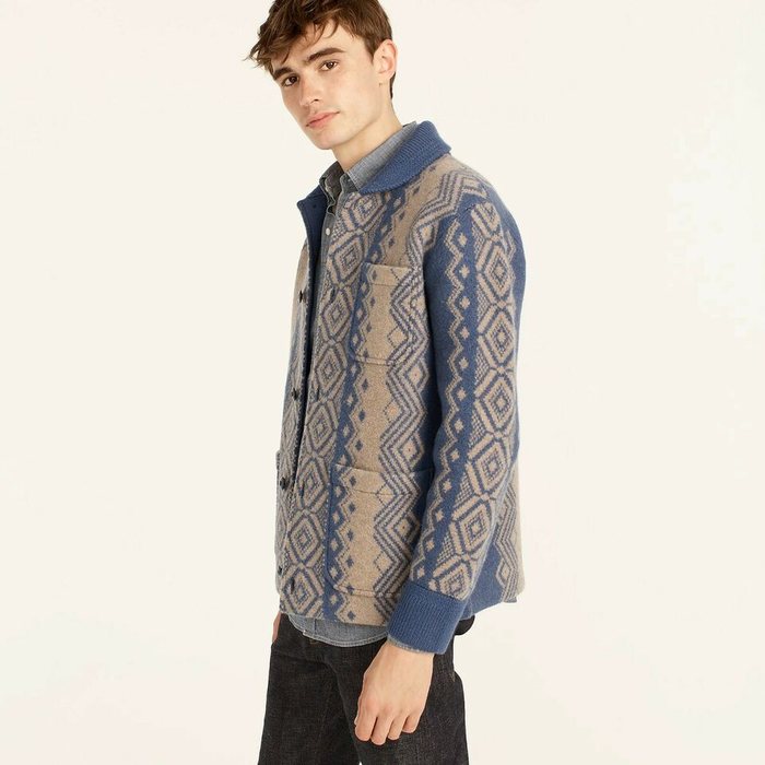 J.CREW Wallace & Barnes Boiled Merino Wool Chore Jacket - ETERNITY 