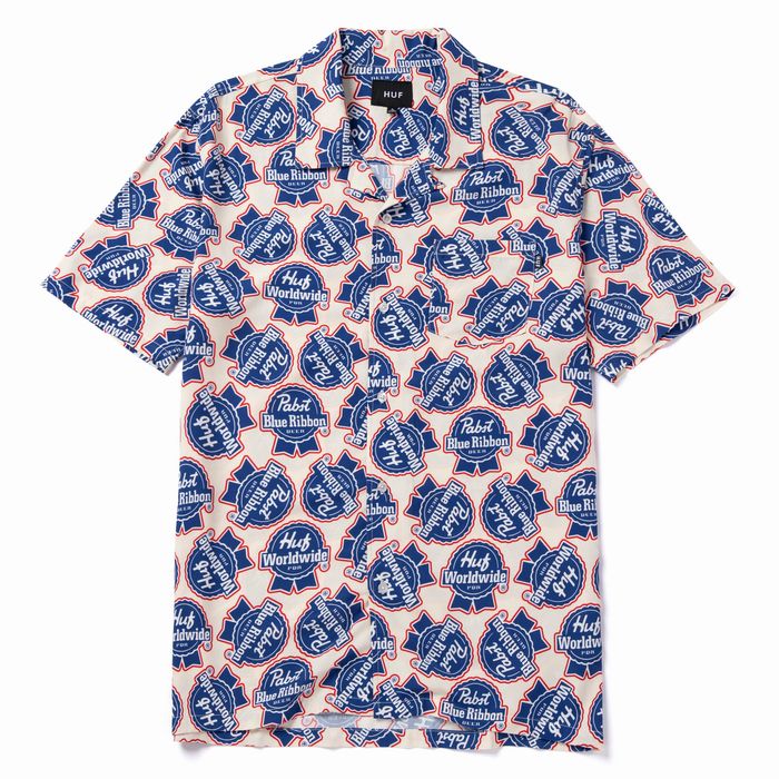 画像1: HUF × PBR   Rayon Woven Shirt (1)