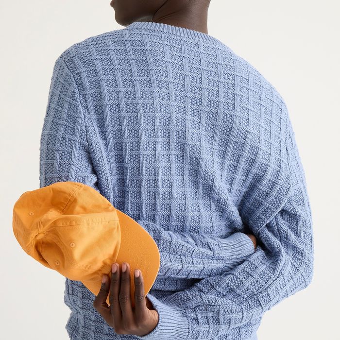 J.CREW Cotton Sweater in Checkered 