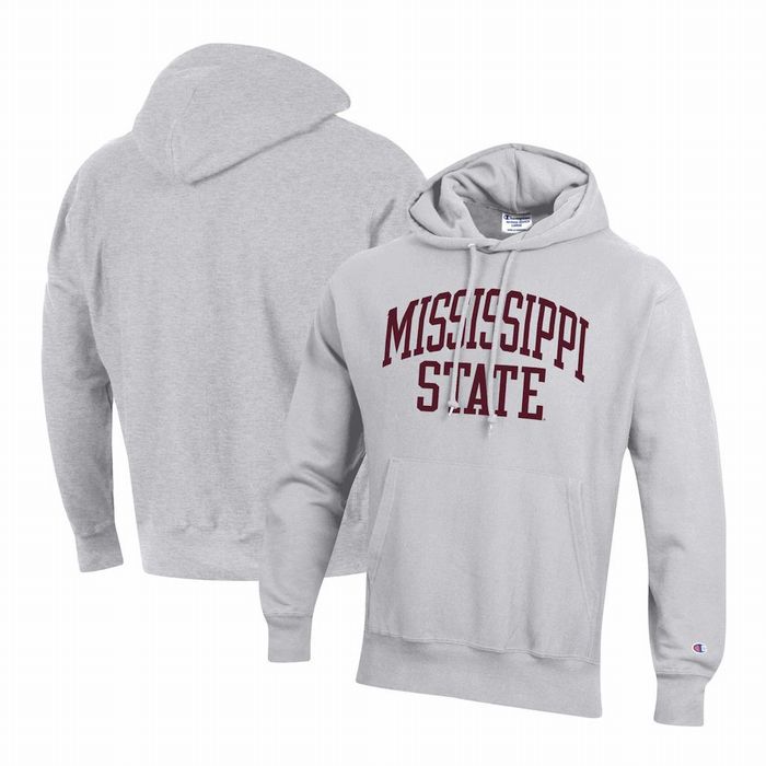 画像1: Champion   Mississippi State Bulldogs Logo Reverse Weave Pullover Hoodie (1)