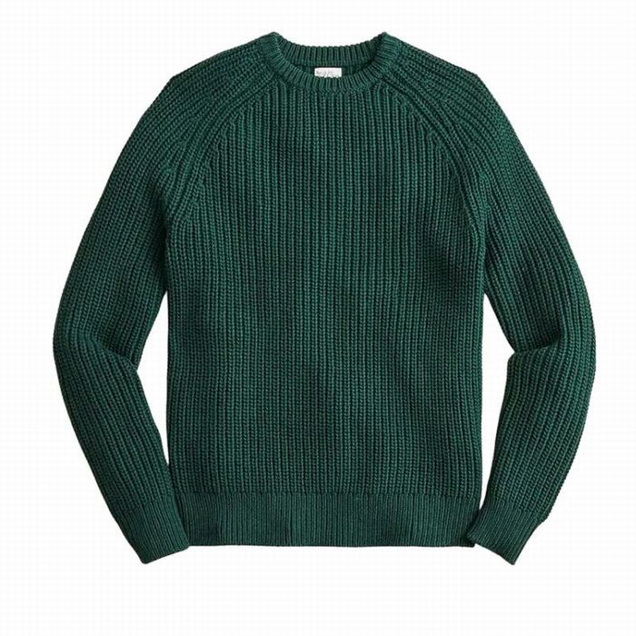 J.CREW Heritage Cotton Shaker-Stitch Crewneck 2Color - ETERNITY