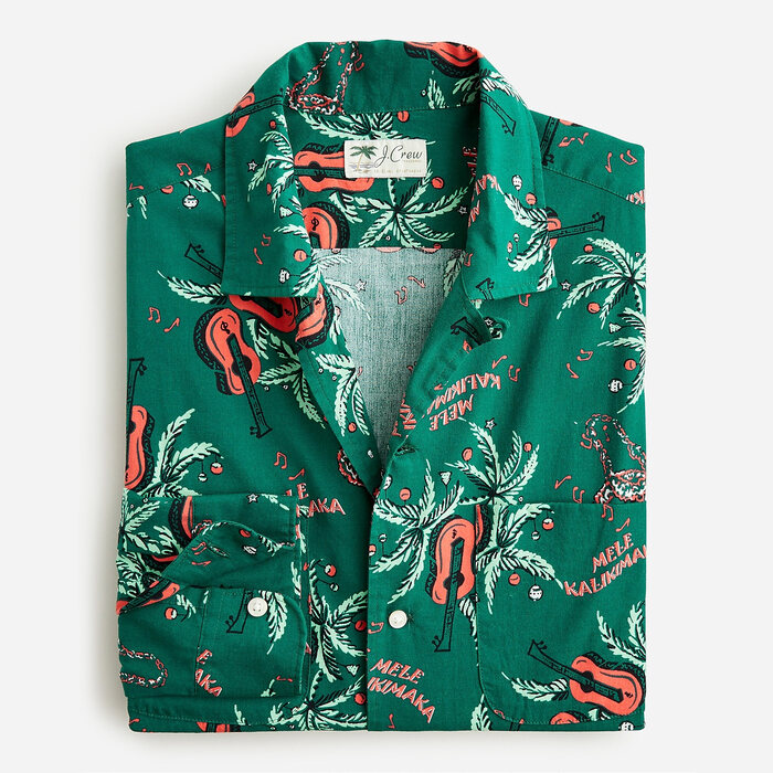 画像1: J.CREW   Long-Sleeve Camp-Collar Shirt in Floral Print (1)