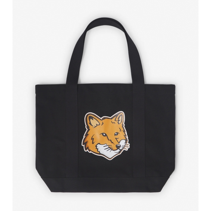 画像1: 予約商品 Maison Kitsune  Fox Head Tote Bag BLACK (1)