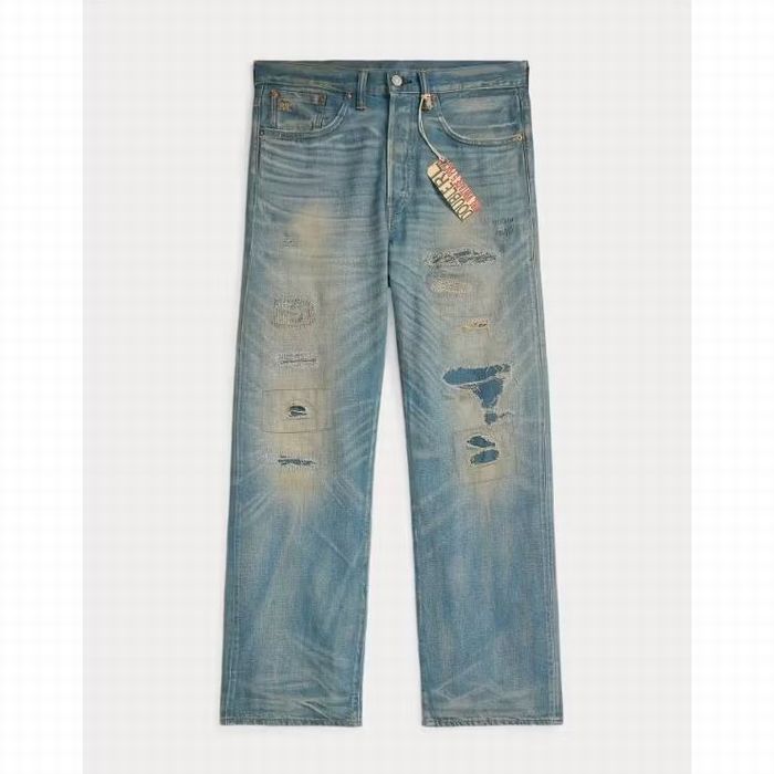 画像1: 予約販売 RRL   5-pocket Plainfield selvedge jeans (1)